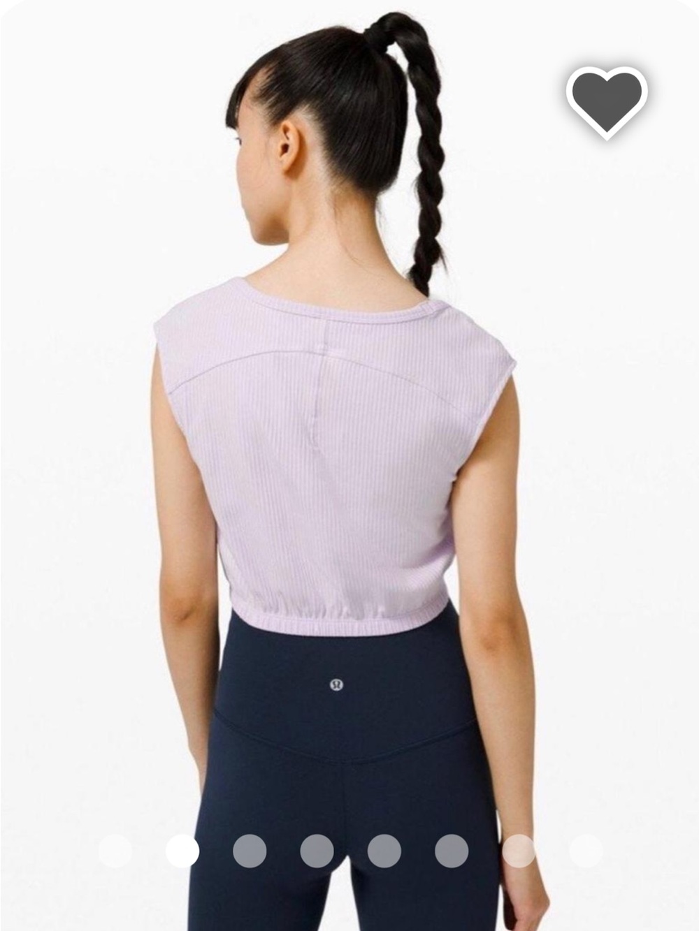 Lululemon LA Cap Sleeve Crop Tee ~ 4 ~ Lavender Dew - Picture 10 of 11